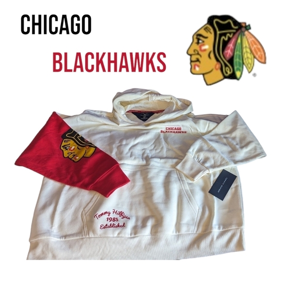 NHL Chicago Blackhawk Tommy Hilfiger Hoodies, NWT - Picture 1 of 9